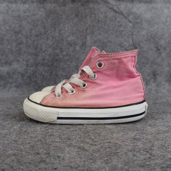 Converse Shoes Baby 5 Sneakers Chuck Taylor All Star Hi Top Pink Canvas Toddler - Picture 5 of 13